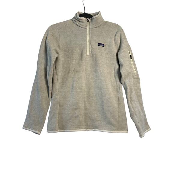 Patagonia Grey Cream Better Sweater 1/4 Zip Pullover Sz Small N - Picture 1 of 9